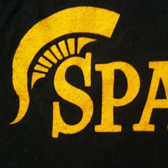 Spartan t shirt, blue and gold, cotton,  small - Picture 3 of 4